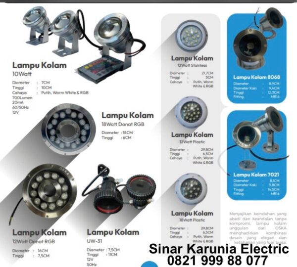 Lampu Kolam Lampu Kolam